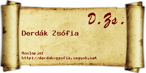 Derdák Zsófia névjegykártya