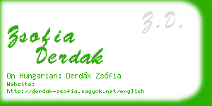 zsofia derdak business card